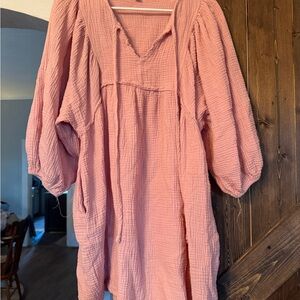 Ces Femme Blush Textured Dress